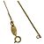 CHANEL Vintage Coco Mark Motiv Halskette Golden - Ansicht 6