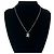 Colar CHANEL Coco Mark em metal e strass Prata - vista 2