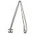 Colar CHANEL Coco Mark em metal e strass Prata - vista 6