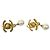 Chanel Vintage Coco Mark Gold Clip Earrings Golden