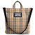BURBERRY Vintage Check 2-Way Schultertasche Schwarz Rot Beige
