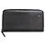 Cartera larga Chanel de piel negra Negro