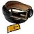 Fendi FF Logo Buckle Leather Belt Brown Black