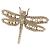 Christian Dior Ring mit Libellen-Motiv Golden - Ansicht 3