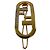 Fendi Gold Strass-Brosche Golden