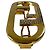 Fendi Gold Strass-Brosche Golden - Ansicht 7