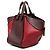 Bolsa Hammock LOEWE Pequena Bicolor em Pele de Bezerro Vermelha Marrom Vermelho - vista 2