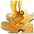 Boucles d'oreilles clips Chanel Gold CC plaquées or motif fleur Doré - vue 12