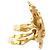 Boucles d'oreilles clips Chanel Gold CC plaquées or motif fleur Doré - vue 2