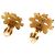 Boucles d'oreilles clips Chanel Gold CC plaquées or motif fleur Doré - vue 3