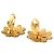 Boucles d'oreilles clips Chanel Gold CC plaquées or motif fleur Doré - vue 4