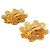 Boucles d'oreilles clips Chanel Gold CC plaquées or motif fleur Doré - vue 6