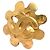 Boucles d'oreilles clips Chanel Gold CC plaquées or motif fleur Doré - vue 7