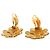 Boucles d'oreilles clips Chanel Gold CC plaquées or motif fleur Doré - vue 9