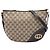 Gucci Beige Medium GG Canvas New Britt Half Moon Crossbody