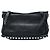 Prada Black Glace Calf Studded Etiquette Flap Preto - vista 3
