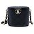 Chanel Black CC Lambskin Elegant Chain Vanity Case Kosmetiktasche Schwarz