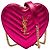 Autre Marque Borsa a catena Saint Laurent Pink Mini Chevron Metallic Leather Monogram Love Heart Rosa