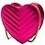 Autre Marque Borsa a catena Saint Laurent Pink Mini Chevron Metallic Leather Monogram Love Heart Rosa - vista 2