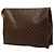 Céline Celine Brown Macadam Coated Canvas Clutch Braun
