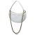 Bolsa Hobo Chanel em malha branca CC e pele de cordeiro brilhante acolchoada com corrente Branco - vista 2