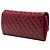 Chanel Red CC Quilted Patent Brilliant East West Wallet On Chain Rosso Bordò - vista 2