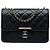 Chanel Black Medium Quilted Sheepskin Beauty Lock Flap Schwarz