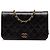 Chanel Black Medium CC Quilted Lambskin Full Flap Schwarz