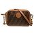 Borsa Camera Fendi Century FF 1974 in tessuto vitello glassato marrone