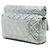 Clutch Roll Reissue 2.55 Chanel em pele de cordeiro metálica acolchoada prateada Prata - vista 2