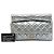 Clutch Roll Reissue 2.55 Chanel em pele de cordeiro metálica acolchoada prateada Prata - vista 6