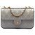 Chanel Gray CC Quilted Debossed Calfskin Flap Brown