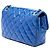 Chanel Blue Medium Quilted Patent Coco Shine Flap Azul - vista 2