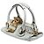 Borsa a mano Chloé Paddington Small in pelle blu Blu chiaro - vista 2