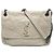 Autre Marque Saint Laurent White Medium Crinkled Calfskin Niki Blanco Crudo
