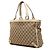Gucci Abbey D Ring Tote aus beigem GG Canvas - Ansicht 2