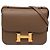 Hermès Brown Mini Chevre Mysore Constance 18 Castaño