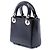 Dior Black Mini Metallic Patent Microcannage Lady Dior Schwarz - Ansicht 3