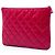 Chanel Clutch O Case Valentine Hearts de charol acolchado Rosa Small - vista 2