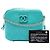 Borsa Camera Chanel in vitello smaltato blu con cuciture CC Turchese - vista 7