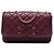 Chanel Red Small Quilted Caviar CC Filigree Flap Roja Burdeos