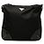 Borsa a tracolla Prada in Tessuto con rifiniture in Vitello nero e chiusura a zip