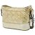 Chanel Gabrielle Hobo Small in pelle di vitello invecchiata metallizzata matelassé dorata D'oro - vista 2