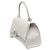 Balenciaga Hourglass Top Handle Tasche aus glänzendem Kalbsleder weiß Small - Ansicht 2