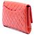 Clutch de solapa acolchada de charol rosa Chanel CC con cadena - vista 2