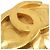 Chanel Gold CC vergoldete gesteppte runde Clip-On-Ohrringe Golden - Ansicht 10