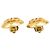 Chanel Gold CC vergoldete gesteppte runde Clip-On-Ohrringe Golden - Ansicht 2