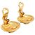 Chanel Gold CC vergoldete gesteppte runde Clip-On-Ohrringe Golden - Ansicht 9
