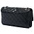 Chanel Black Medium Quilted Lambskin 3 Compartment Flap Schwarz - Ansicht 2