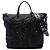 Tote convertible Prada em Tessuto preto com missangas e apliques florais